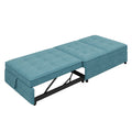 4 In 1 Sofa Bed, Chair Bed, Multi Function Folding Ottoman Bed With Storage Pocket And Usb Port For Small Room Apartment,Living Room,Bedroom,Hallway, Teal Teal Primary Living Space Linen