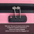 Hardshell Suitcase Spinner Wheels Pp Luggage Sets Lightweight Durable Suitcase With Tsa Lock,3 Piece Set 20 24 28 ,Pink Pink Polypropylene