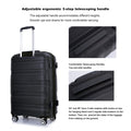 Hardshell Suitcase Spinner Wheels Pp Luggage Sets Lightweight Durable Suitcase With Tsa Lock,3 Piece Set 20 24 28 ,Black Black Polypropylene