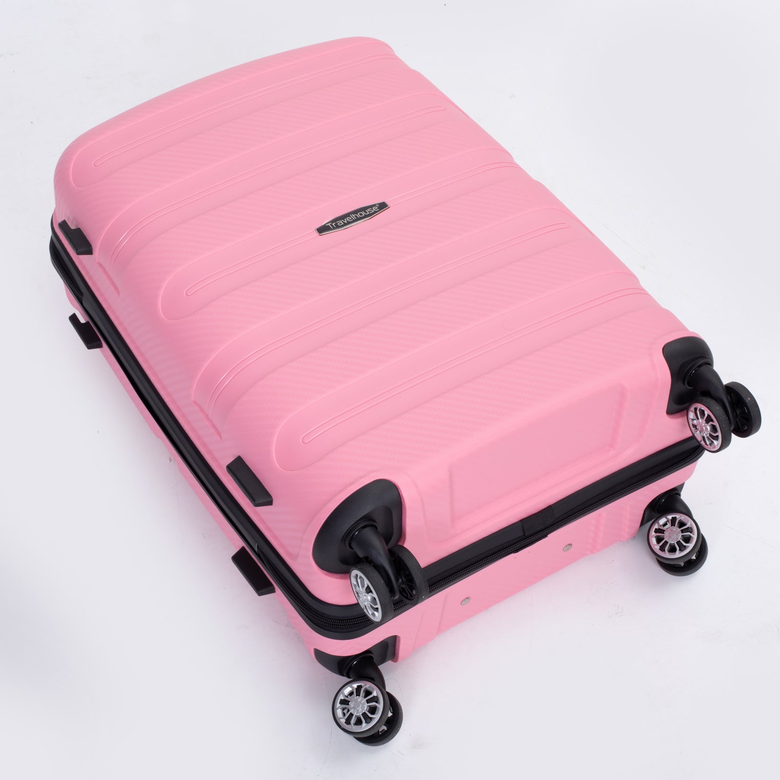 Hardshell Suitcase Spinner Wheels Pp Luggage Sets Lightweight Durable Suitcase With Tsa Lock,3 Piece Set 20 24 28 ,Pink Pink Polypropylene