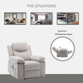 Power Recliner Chair With Adjustable Massage Function, Velvet Electric Power Chair For Elderly With One Side Pockets, Recliner Chair With Heating System For Living Room,Beige Beige Velvet