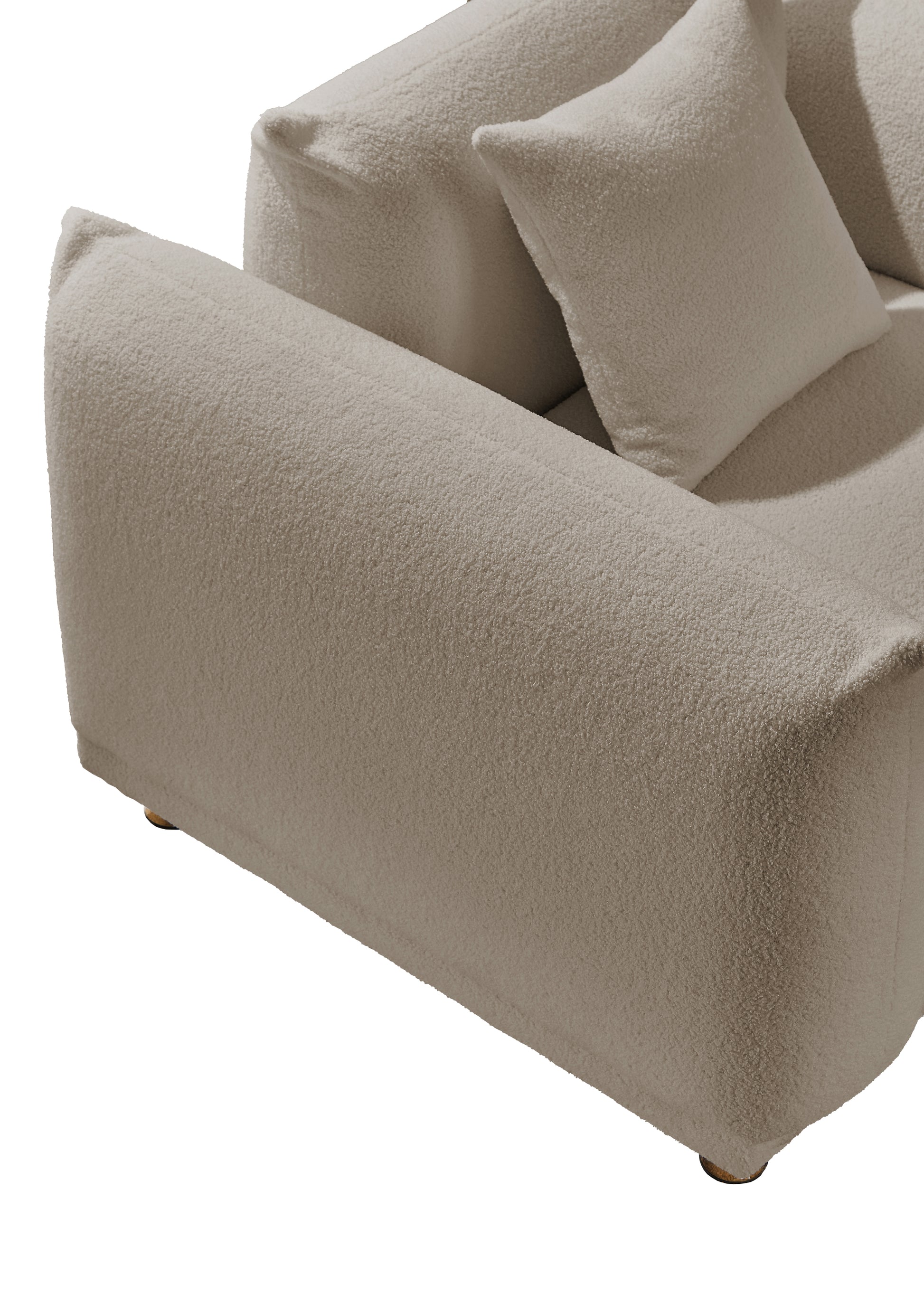 Luxurious Teddy Fabric Sofa Enhance Your Living Space With Plush Comfort Light Coffee Teddy