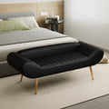 57 Inch Sofa Stool Pvc Fabric Can Be Placed In The Bed Circumference Can Also Be Placed In The Porch Black Polyester Blend