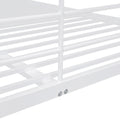 Full Xl Over Queen Metal Bunk Bed, White White Iron