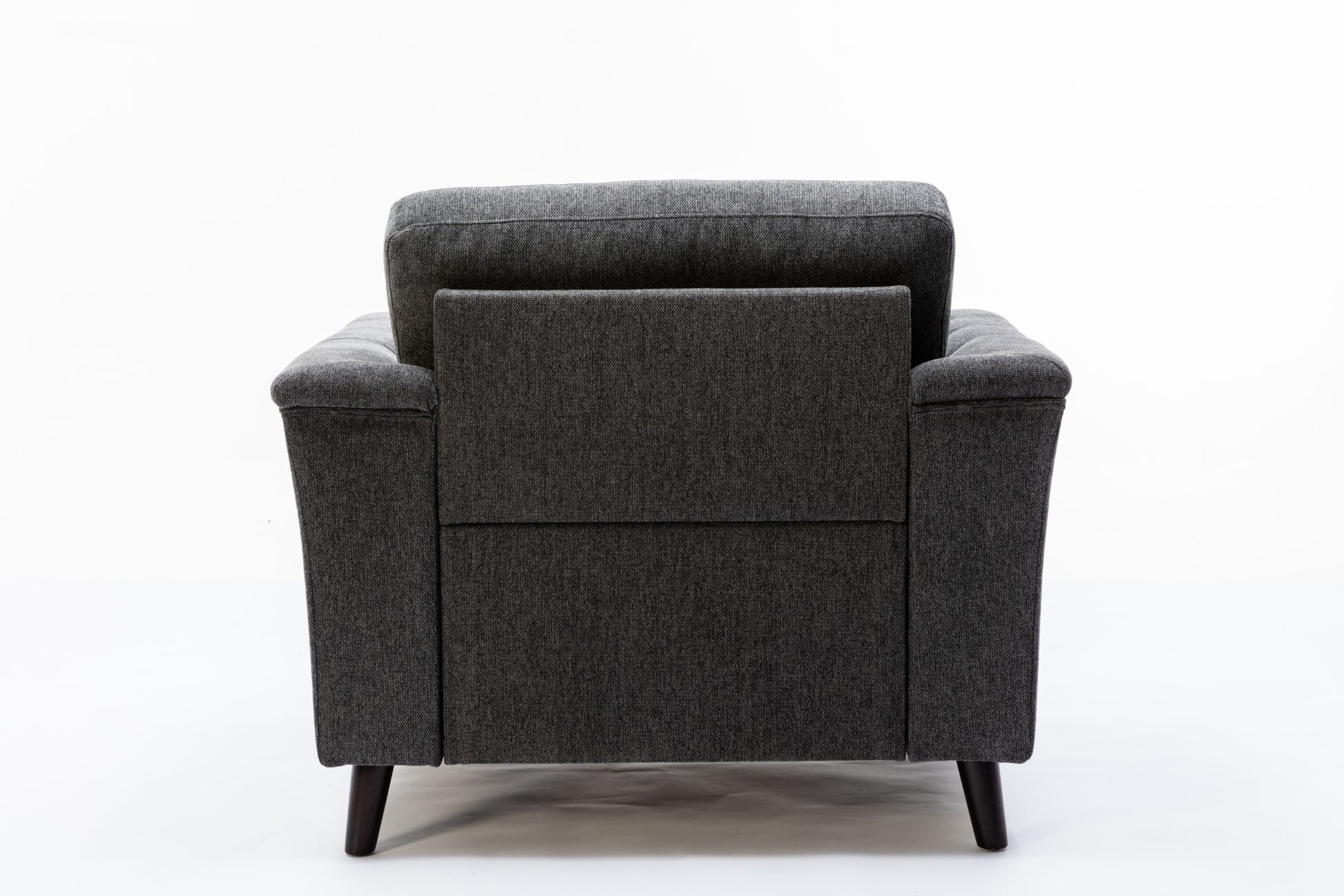Stanton 36.5" Dark Gray Linen Chair With Tufted Arms Dark Gray Linen