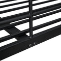 Full Xl Over Queen Metal Bunk Bed, Black Black Iron