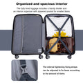 Hardshell Suitcase Spinner Wheels Pp Luggage Sets Lightweight Durable Suitcase With Tsa Lock,3 Piece Set 20 24 28 ,Gray Gray Polypropylene