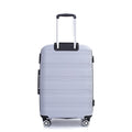 Hardshell Suitcase Spinner Wheels Pp Luggage Sets Lightweight Durable Suitcase With Tsa Lock,3 Piece Set 20 24 28 ,Silver Silver Polypropylene