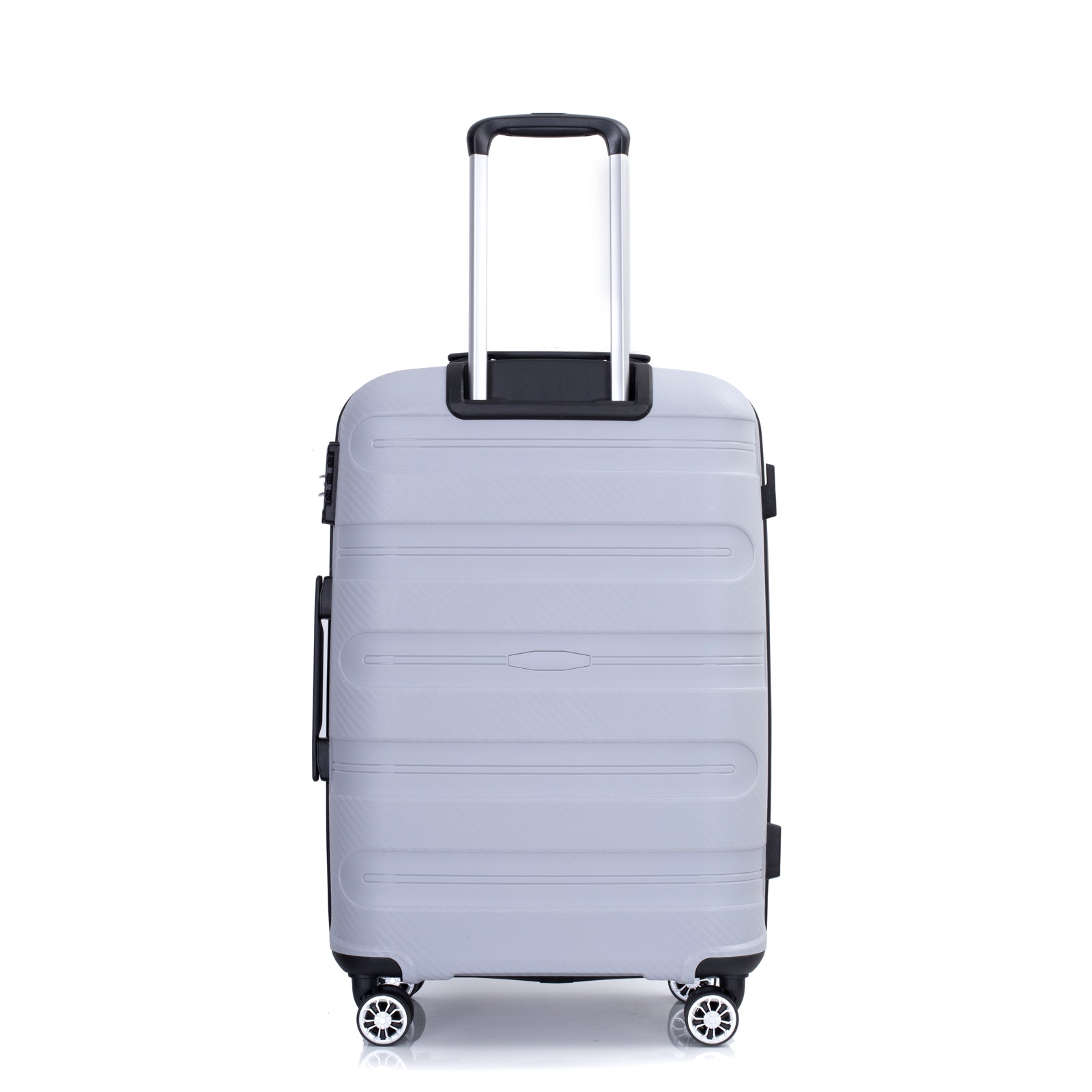 Hardshell Suitcase Spinner Wheels Pp Luggage Sets Lightweight Durable Suitcase With Tsa Lock,3 Piece Set 20 24 28 ,Silver Silver Polypropylene