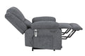 Electric Power Recliner Chair With Massage For Elderly ,Remote Control Multi Function Lifting, Timing, Cushion Heating Chair With Side Pocket Dark Grey Dark Grey Power Remote Metal Primary Living Space Soft American Design Pillow Top Arms Cat Scratch