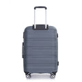 Hardshell Suitcase Spinner Wheels Pp Luggage Sets Lightweight Durable Suitcase With Tsa Lock,3 Piece Set 20 24 28 ,Gray Gray Polypropylene