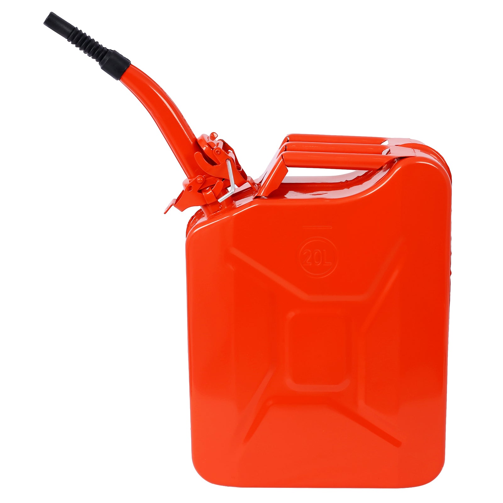 20 Liter 5 Gallon Jerry Fuel Can With Flexible Spout, Portable Jerry Cans Fuel Tank Steel Fuel Can, Fuels Gasoline Cars, Trucks, Equipment, Red Red Steel