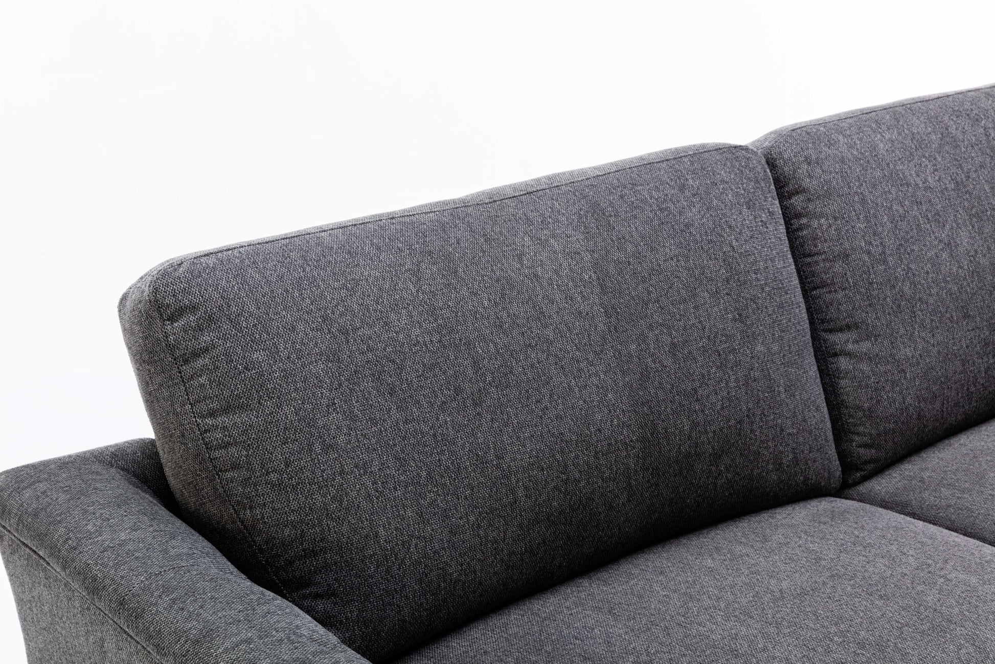 Stanton 80" Dark Gray Linen Sofa With Tufted Arms Dark Gray Linen