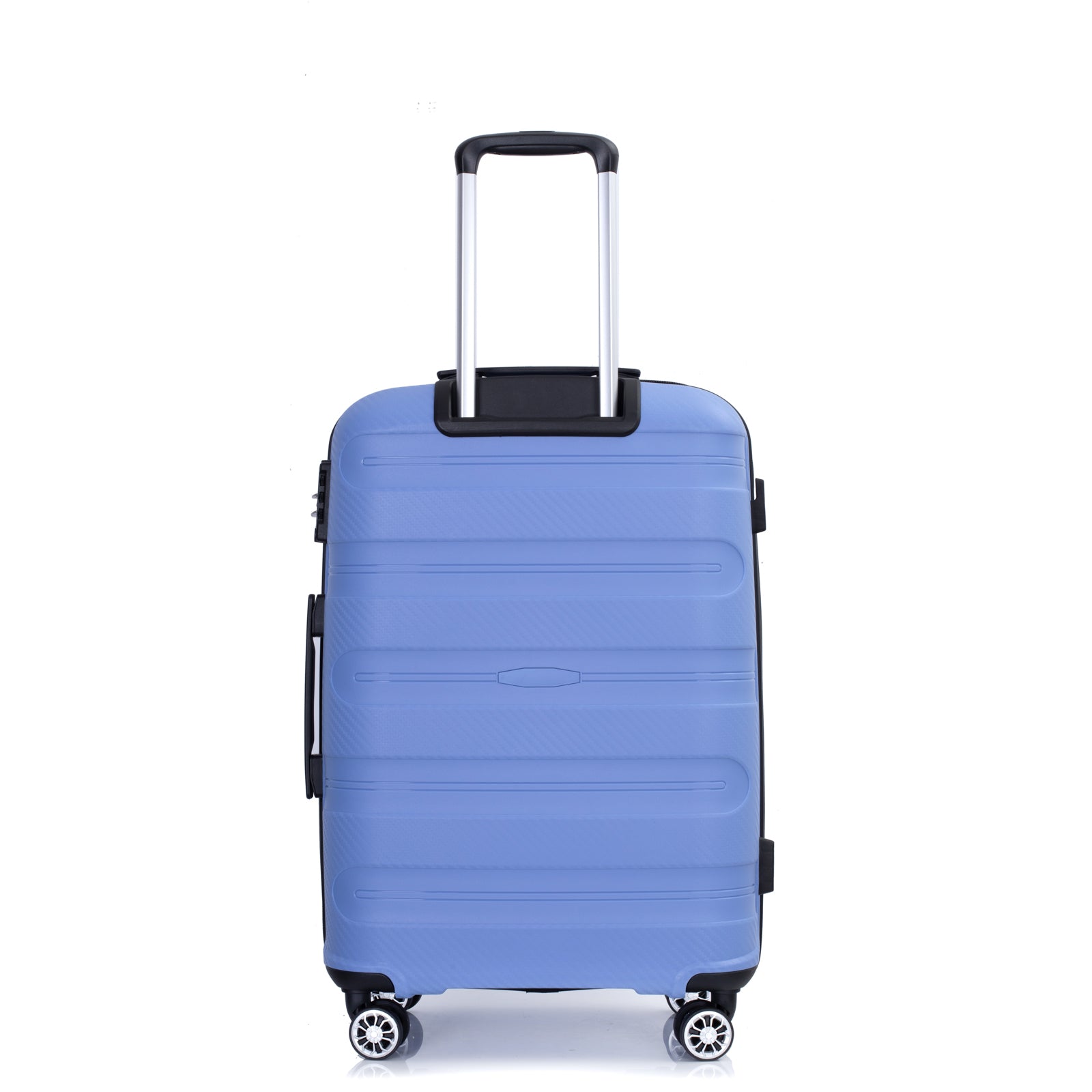 Hardshell Suitcase Spinner Wheels Pp Luggage Sets Lightweight Durable Suitcase With Tsa Lock,3 Piece Set 20 24 28 ,Purplish Blue Purplish Blue Polypropylene