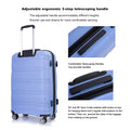 Hardshell Suitcase Spinner Wheels Pp Luggage Sets Lightweight Durable Suitcase With Tsa Lock,3 Piece Set 20 24 28 ,Purplish Blue Purplish Blue Polypropylene