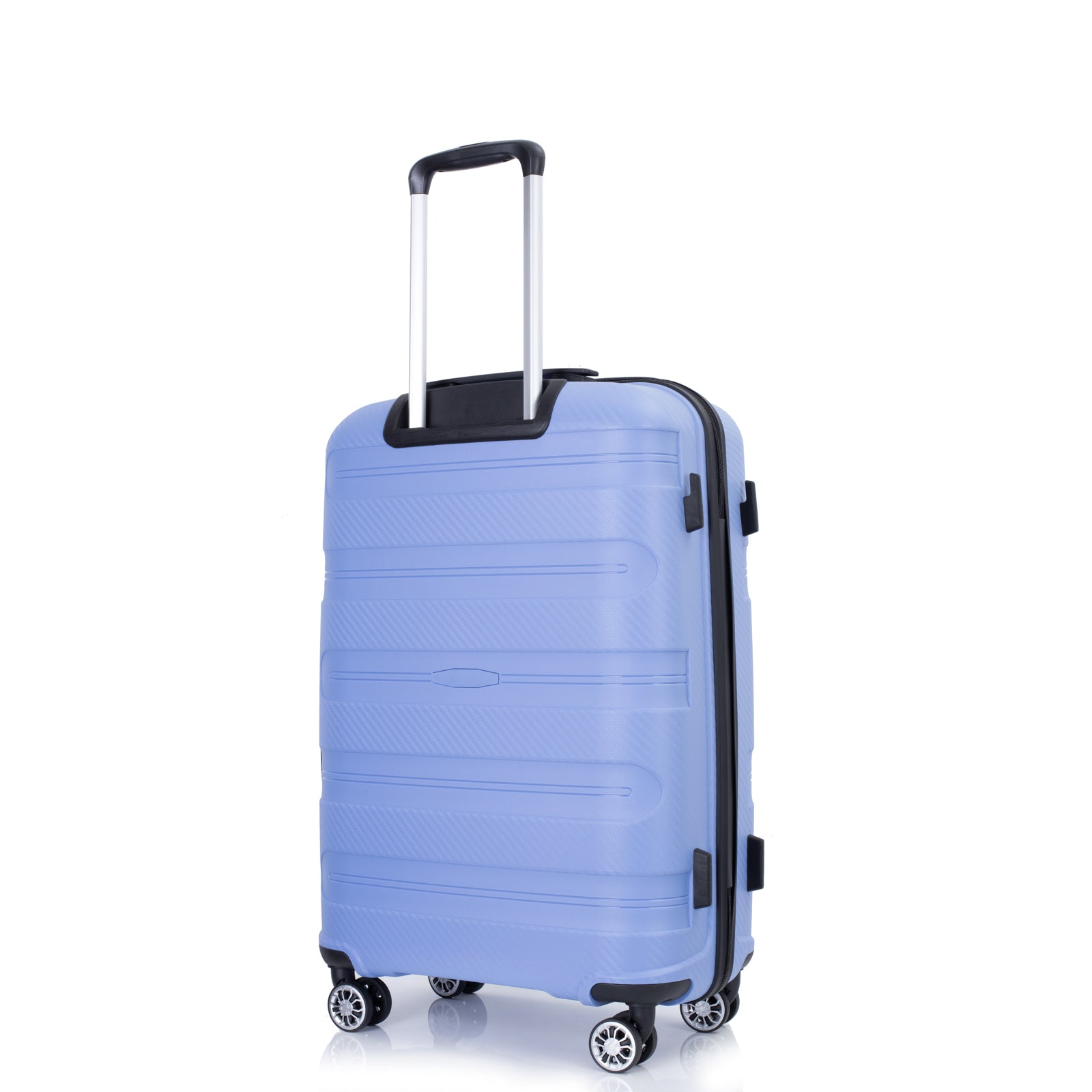 Hardshell Suitcase Spinner Wheels Pp Luggage Sets Lightweight Durable Suitcase With Tsa Lock,3 Piece Set 20 24 28 ,Purplish Blue Purplish Blue Polypropylene