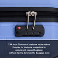 Hardshell Suitcase Spinner Wheels Pp Luggage Sets Lightweight Durable Suitcase With Tsa Lock,3 Piece Set 20 24 28 ,Purplish Blue Purplish Blue Polypropylene