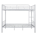 Full Over Full Metal Bunk Bed, Sliver Silver Iron