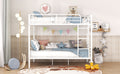 Full Over Full Metal Bunk Bed, White White Iron