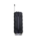 Hardshell Suitcase Spinner Wheels Pp Luggage Sets Lightweight Durable Suitcase With Tsa Lock,3 Piece Set 20 24 28 ,Black Black Polypropylene