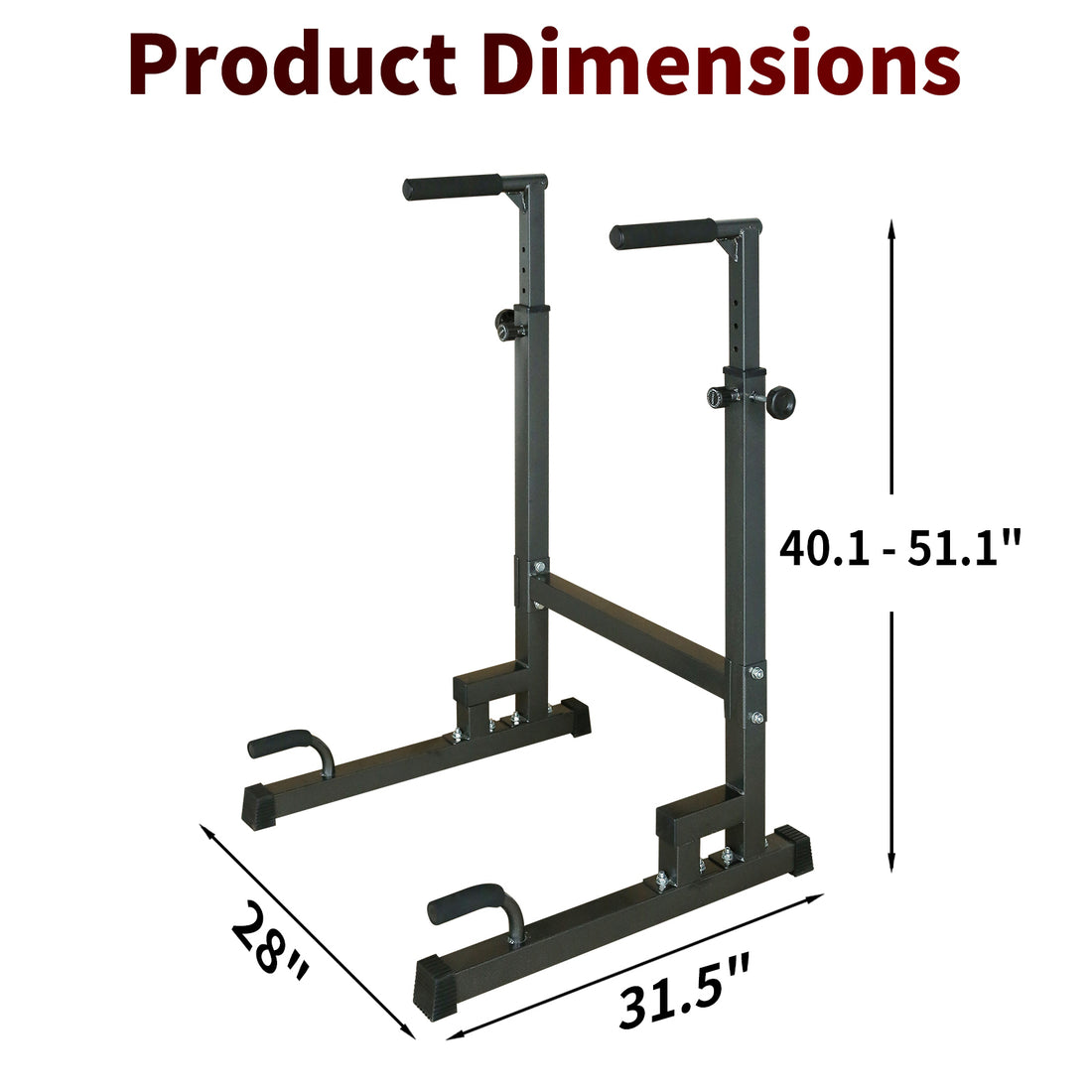 Power Tower Dip Station With Bench Pull Up Bar Stand Adjustable Height Heavy Duty Multi Function Fitness Training Equipment Black Steel