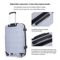 Hardshell Suitcase Spinner Wheels Pp Luggage Sets Lightweight Durable Suitcase With Tsa Lock,3 Piece Set 20 24 28 ,Silver Silver Polypropylene