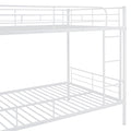 Full Over Full Metal Bunk Bed, White White Iron