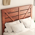 King Bed Frame Headboardwood Platform Bed Framenoise Free,No Box Spring Needed And Easy Assembly Tool,Large Under Bed Storage, Vintage Brown Box Spring Not Required King Dark Brown Wood Brown Bedroom Bed Frame Metal & Wood