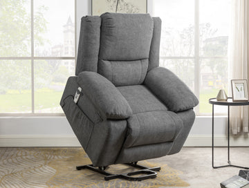 Electric Power Recliner Chair With Massage For Elderly ,Remote Control Multi Function Lifting, Timing, Cushion Heating Chair With Side Pocket Dark Grey Dark Grey Power Remote Metal Primary Living Space Soft American Design Pillow Top Arms Cat Scratch