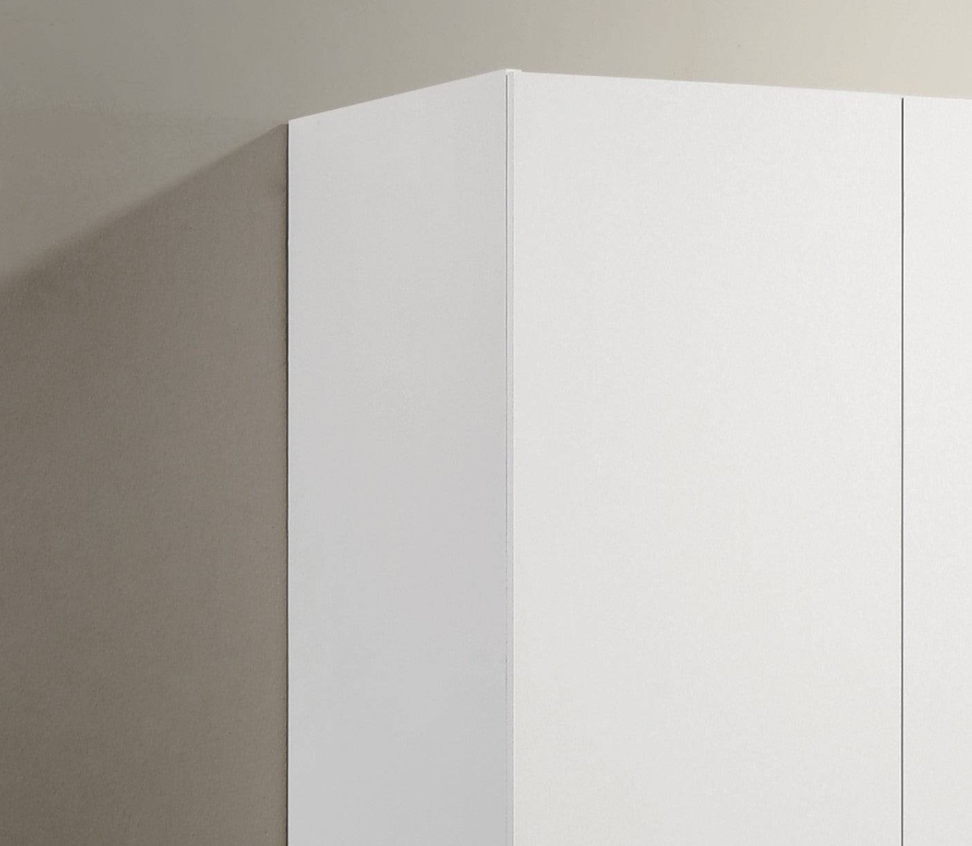 Declan 46" White 3 Door Wardrobe Cabinet Armoire With Storage Shelves And Hanging Rod White Wood