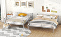 Full Xl Over Queen Metal Bunk Bed, Sliver Silver Iron