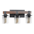 Same As W1340119955 L1015 3 Lights Farmhouse Vanity Lights Fixture Rustic Bathroom Light Fixture Bathroom Sconce Without Bulbs Walnut Black Modern Glass Iron