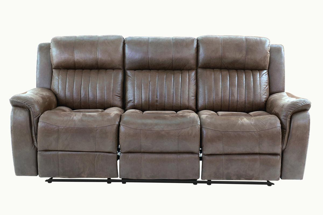 Contemporary Power Motion Sofa 1Pc Couch Living Room Furniture Dark Coffee Coffee Faux Leather Metal Primary Living Space Cushion Back Contemporary Pillow Top Arms Faux Leather 3 Seat