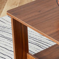 Modern And Practical Walnut Textured Coffee Tablestea Tables. The Double Layered Coffee Table Is Made Of Mdf Material. Suitable For Living Room 43.3