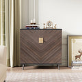 Accent Storage Cabinet With Doors, Bar Cabinet Buffet Cabinet With Storage For Living Room, Hallway, Bedroom Brown Mix Particle Board