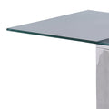 22 Inch Metal X Frame Glass Top Side Table, Silver Silver Metal