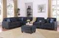 Lily Sectional Sofa With Ottoman Black Foam Chenille