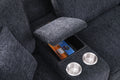 Gina Sectional Sofa With Ottoman Black Foam Chenille