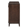 Sideboard With 4 Door Large Storage Buffet With Adjustable Shelves And Metal Handles For Kitchen, Living Room, Dining Room Espresso Espresso Mdf