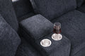 Gina Sectional Sofa With Ottoman Black Foam Chenille