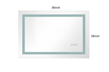 Led Lighted Bathroom Wall Mounted Mirror With High Lumen Anti Fog Separately Control Dimmer Function White Aluminium