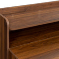 Modern Extendable Dining Table With Storage Walnut Mdf