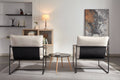 2 Chairs In 1 Box, Upholstered Hanging Armchair With Arm Pocket Metal Frame, Crushed Foam Cushions And Skin Friendly Braid For Living Room And Bedroom. Beige Color Beige Metal