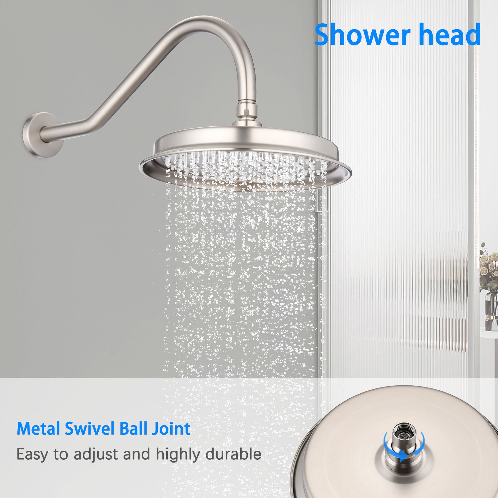 Single Handle 4 Spray Patterns Bathroom Rain Shower Faucet With Body Jet Handshower In Brushed Nickel Valve Included Brushed Nickel Brass