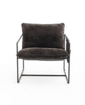 2 Chairs In 1 Box, Upholstered Hanging Armchair With Arm Pocket Metal Frame, Crushed Foam Cushions And Skin Friendly Braid For Living Room And Bedroom. Dark Gray Dark Grey Metal