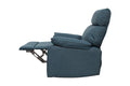 Dark Blue Burlap Fabric Recliner Motion Recliner Chair 1Pc Couch Manual Motion Living Room Furniture Dark Blue Metal Primary Living Space Cushion Back Contemporary,Modern Pillow Top Arms Fabric 1 Seat