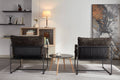 2 Chairs In 1 Box, Upholstered Hanging Armchair With Arm Pocket Metal Frame, Crushed Foam Cushions And Skin Friendly Braid For Living Room And Bedroom. Dark Gray Dark Grey Metal