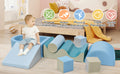 Soft Climb And Crawl Foam Playset 8 In 1Safe Soft Foam Nugget Block For Infants, Preschools, Toddlers, Kids Crawling And Climbing Indoor Active Play Structure Colorful Foam