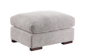 Tatman Linen Blend Sectional With 2 Ottomans Light Gray Foam Linen