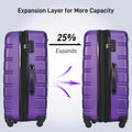 Hardshell Luggage Sets 4 Pcs Bag Spinner Suitcase With Tsa Lock Lightweight 16